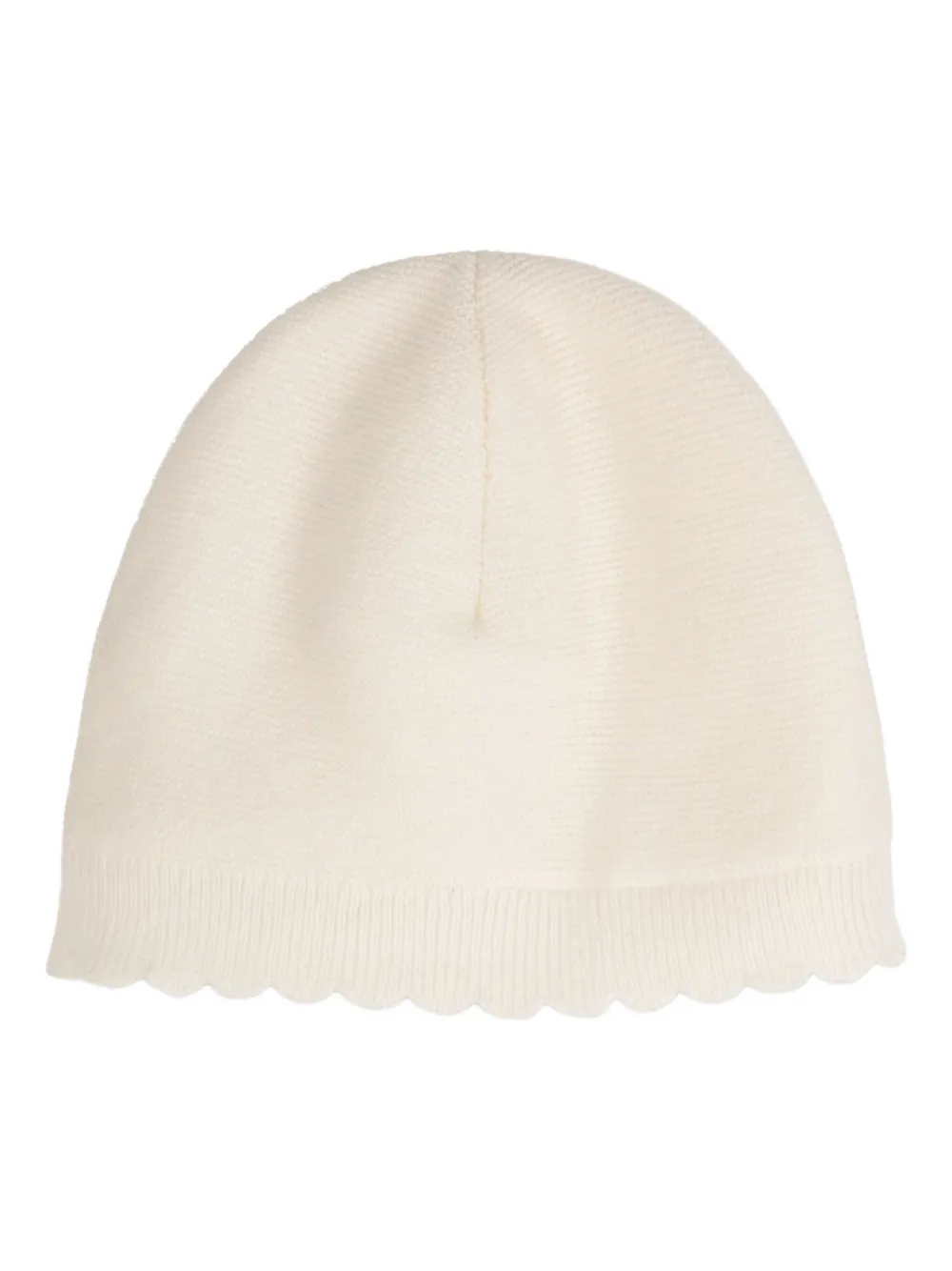 Chloé Kids Gebreide muts met gewelfde afwerking Beige