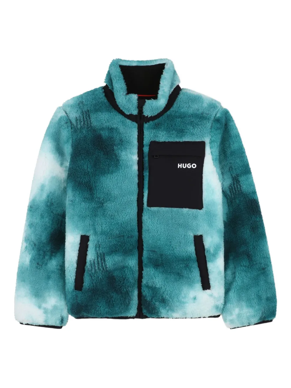 HUGO KIDS Jack met tie-dye print Blauw