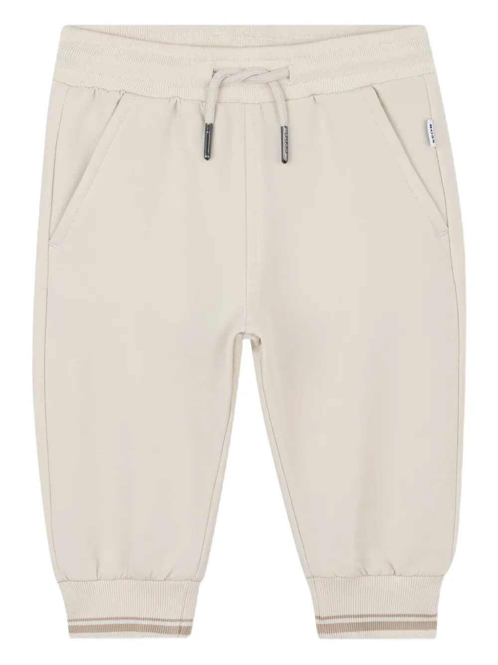 BOSS Kidswear Trainingsbroek met trekkoord Beige