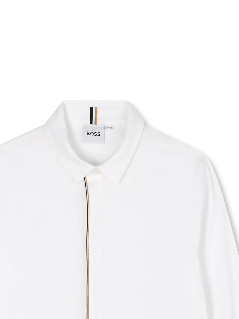 BOSS Kidswear Shirt met rits aan de voorkant Wit