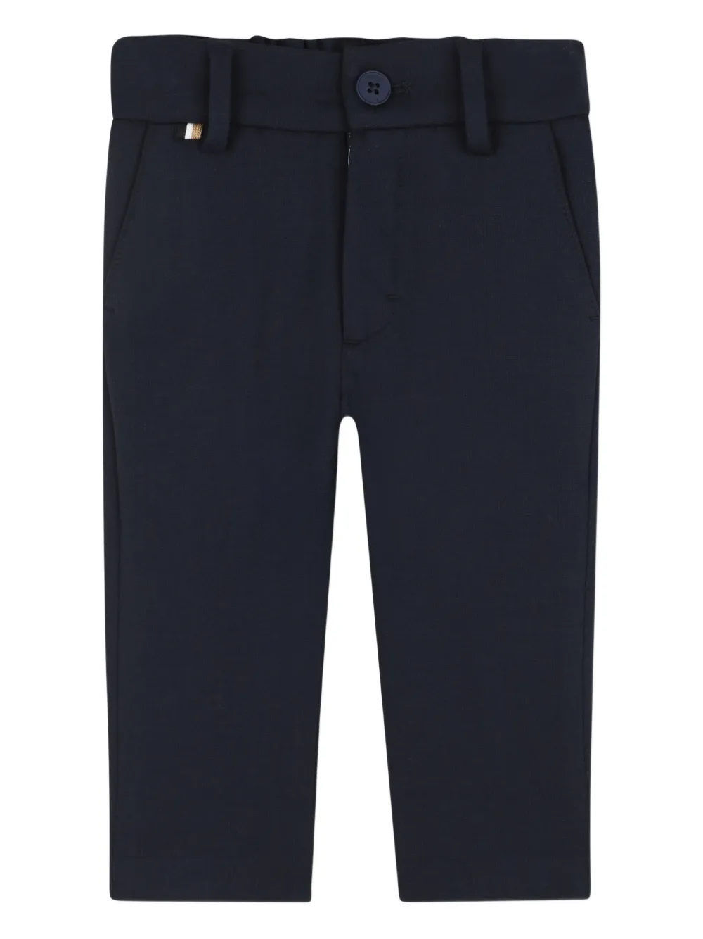 BOSS Kidswear Blazer en broek met contrasterende afwerking Blauw