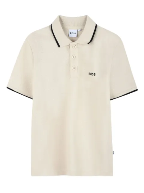BOSS Kidswear short-sleeve logo-detail polo shirt