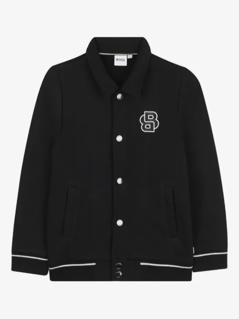BOSS Kidswear جاكيت بزينة أسطوانية متباينة اللون