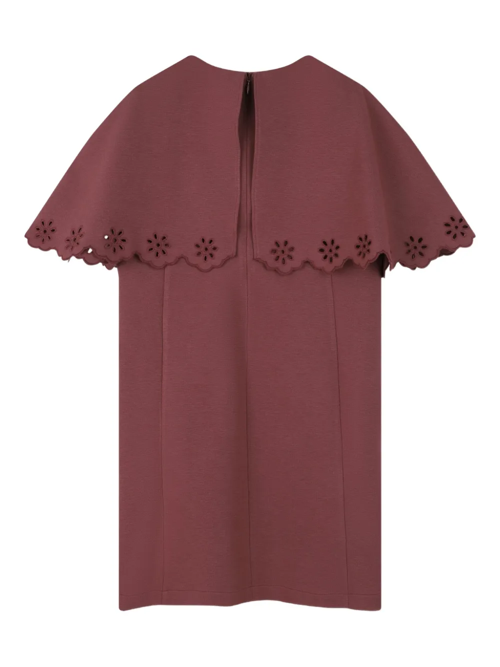 Chloé Kids Jurk met afwerking van ringlets en cape Rood