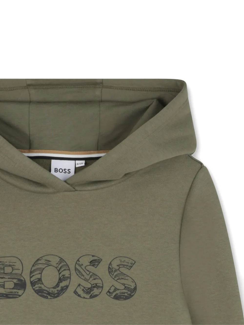 BOSS Kidswear Hoodie met logo Groen