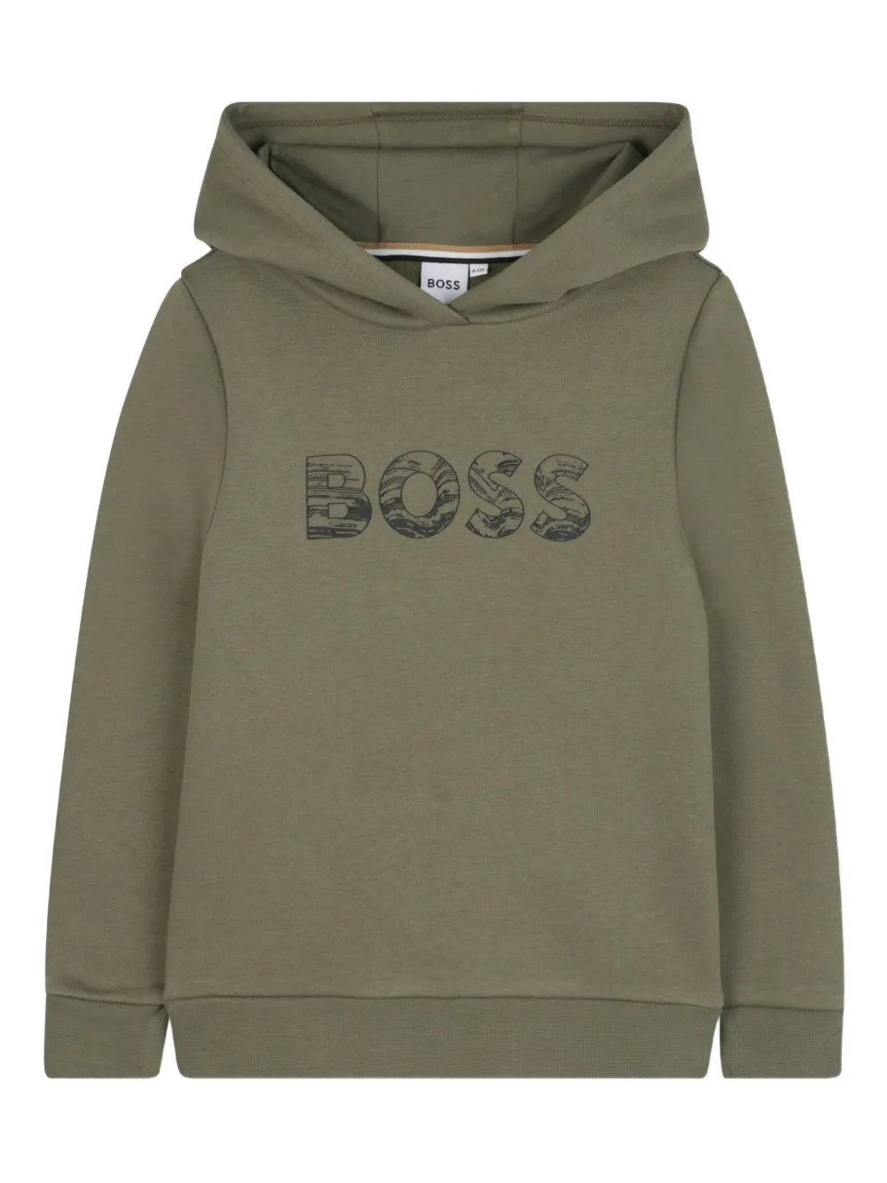 BOSS Kidswear Hoodie met logo Groen