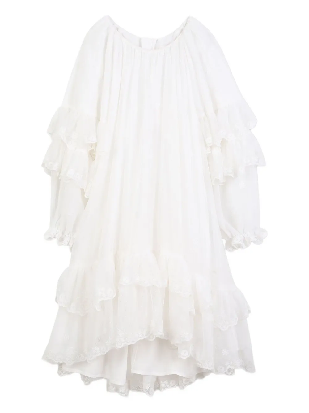 Chloé Kids Abito con ruches - Bianco