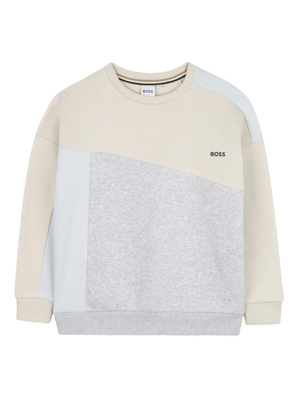 BOSS Kidswear Sweater met vlakken Beige