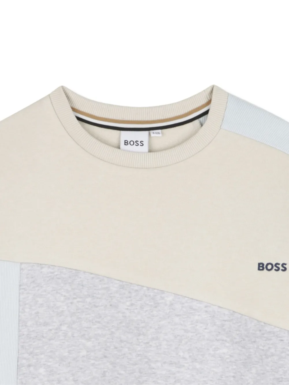 BOSS Kidswear Sweater met vlakken Beige