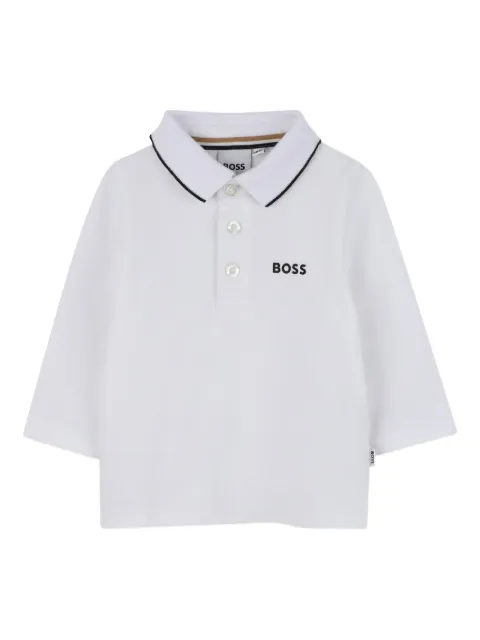 BOSS Kidswear long-sleeves logo polo shirt