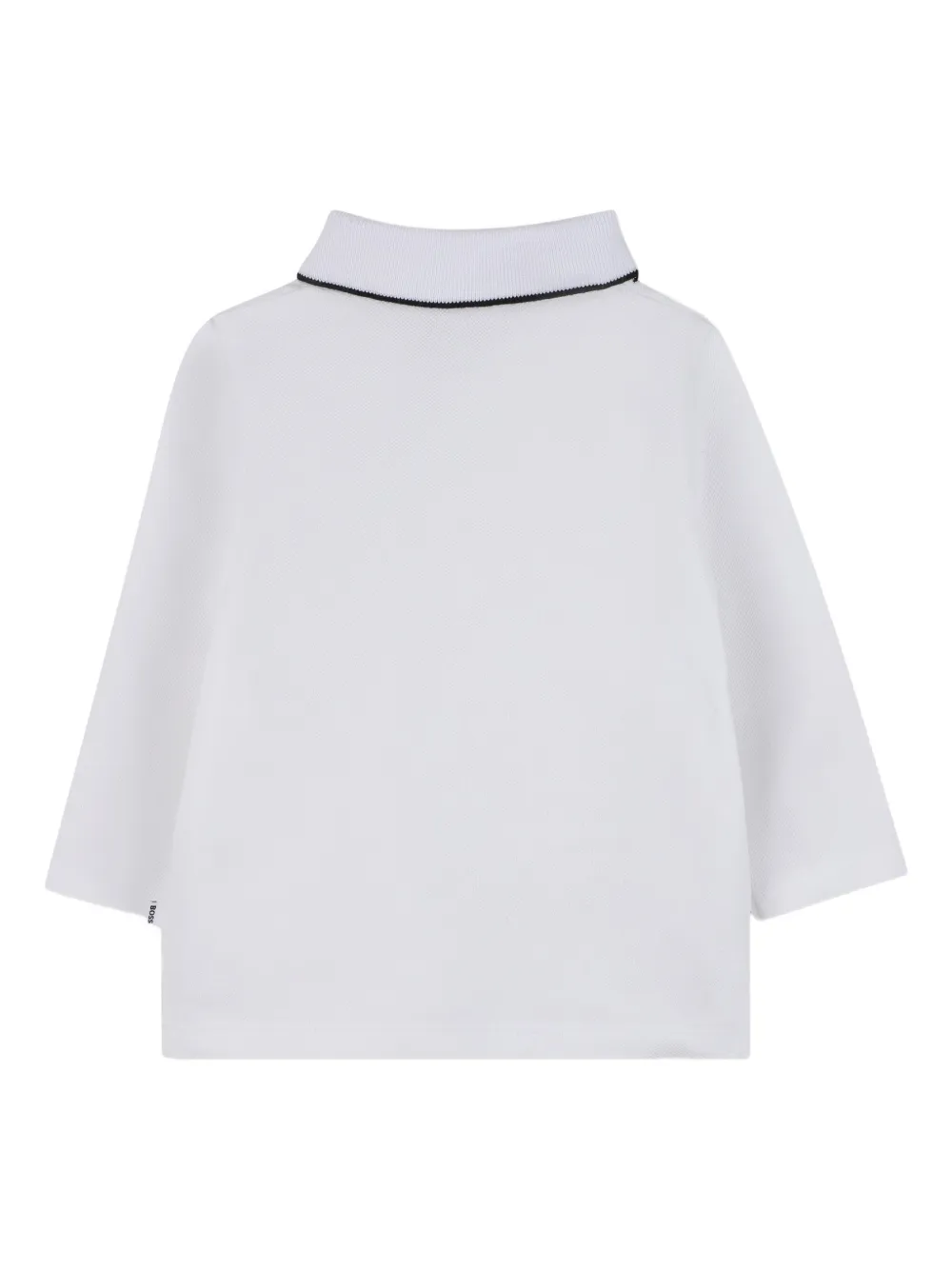 BOSS Kidswear Poloshirt met lange mouwen en logo Wit