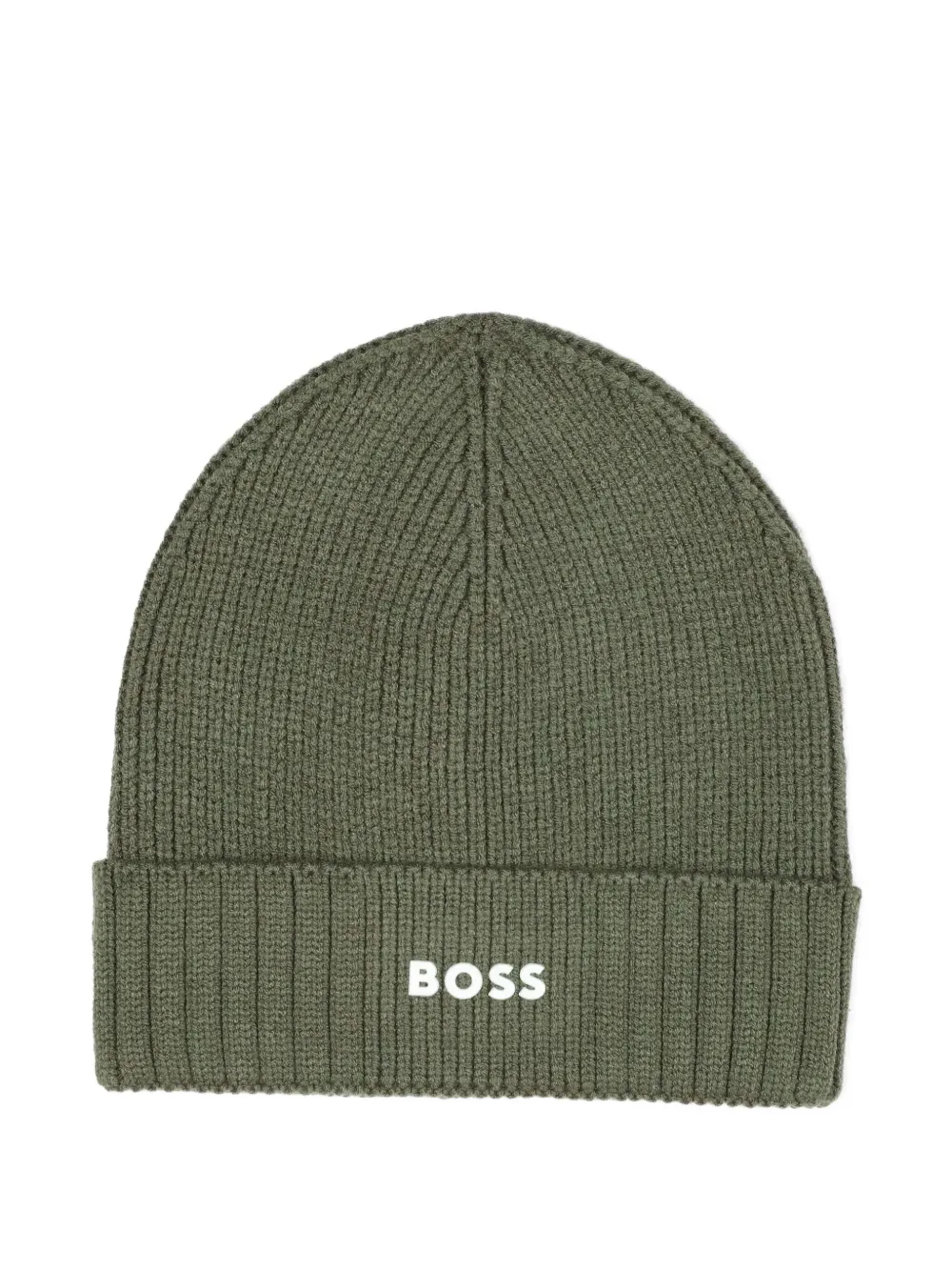 BOSS Kidswear Ribgebreide muts Groen
