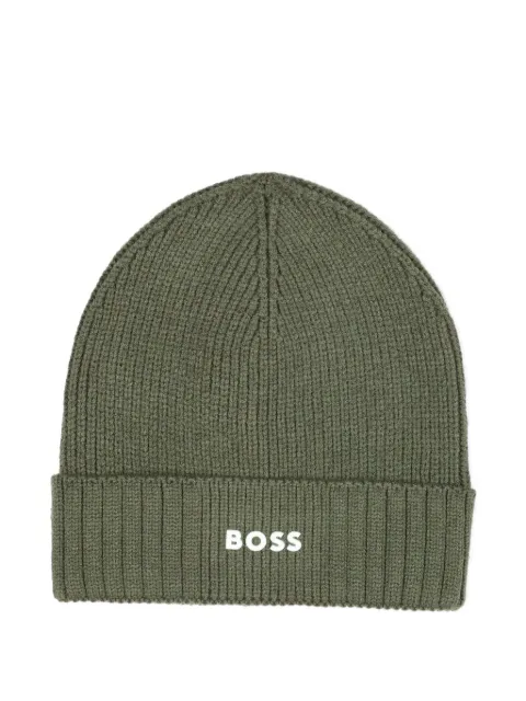 BOSS Kidswear ribbed knit beanie