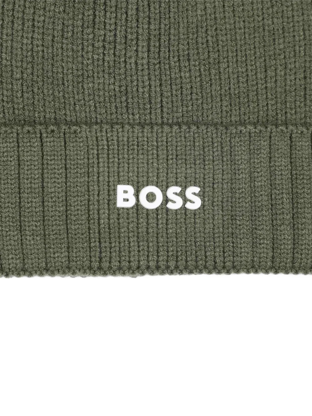 BOSS Kidswear Ribgebreide muts Groen