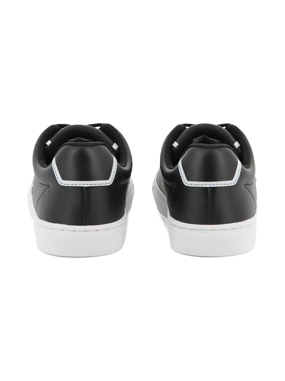 BOSS Kidswear logo-patch leather sneakers Black