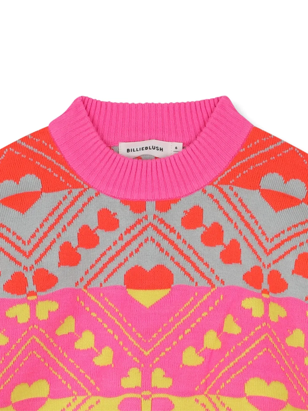 Billieblush Gebreide trui met hartpatroon Roze