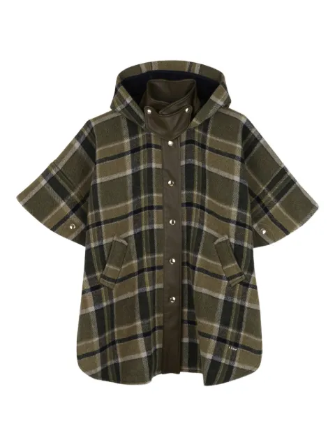 Chloé Kids check-patterned hooded cape