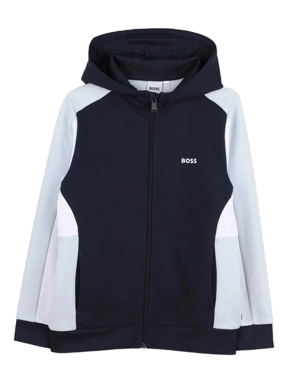 BOSS Kidswear hooded colour-block jacket | Blue | Image 1