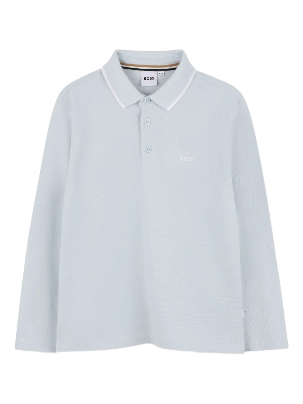 BOSS Kidswear Poloshirt met lange mouwen Blauw