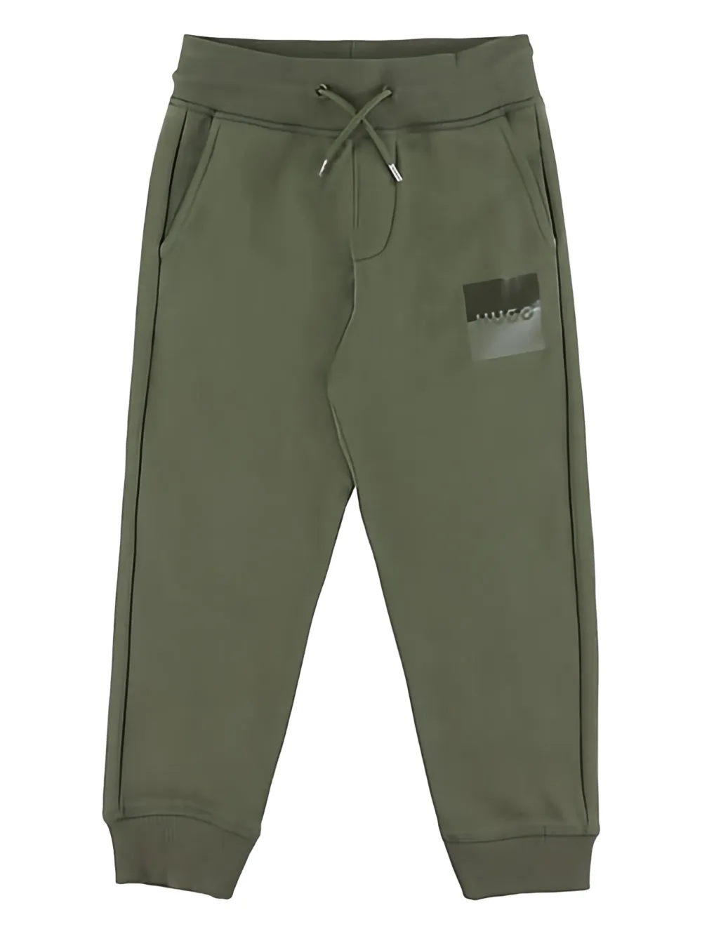 HUGO KIDS logo-appliqué track pants - Verde