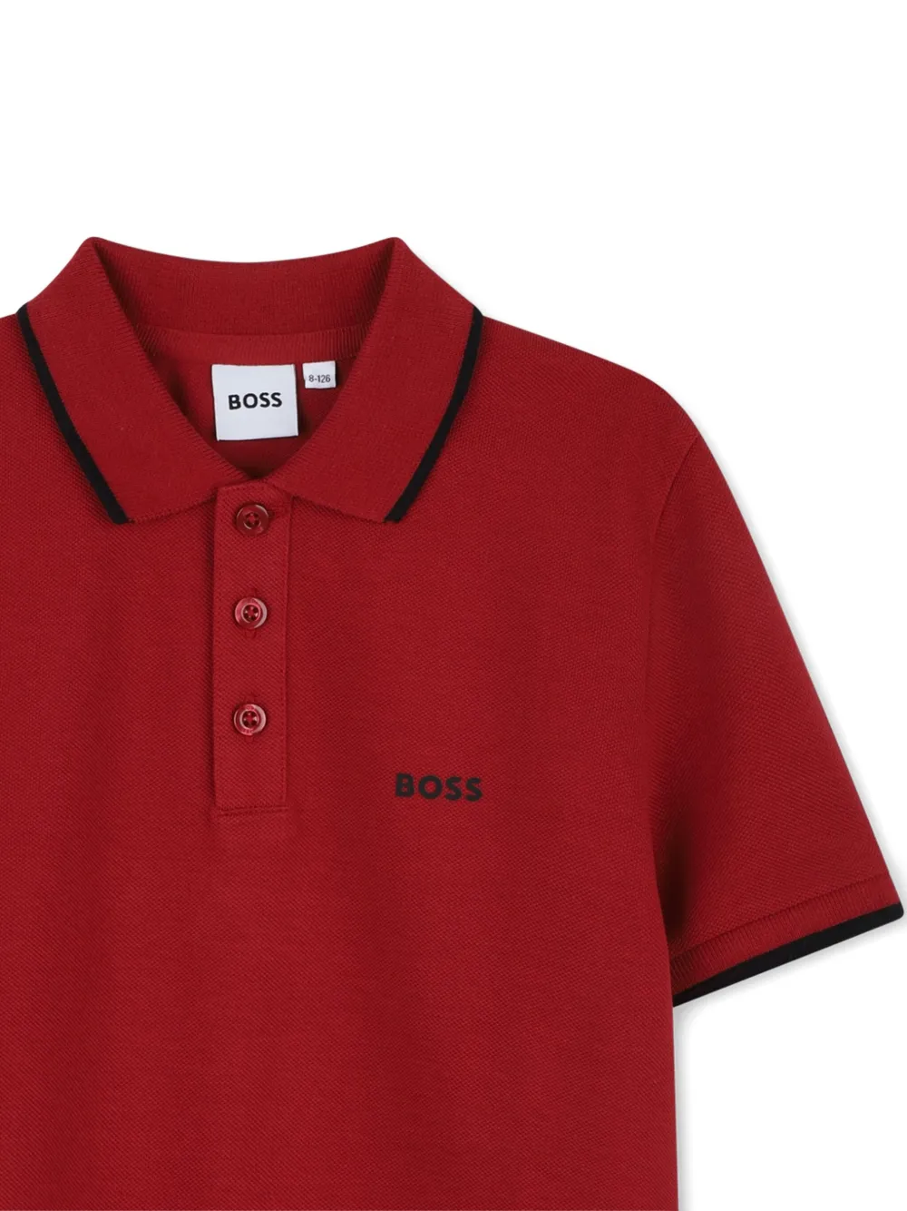 BOSS Kidswear Poloshirt met korte mouwen Rood