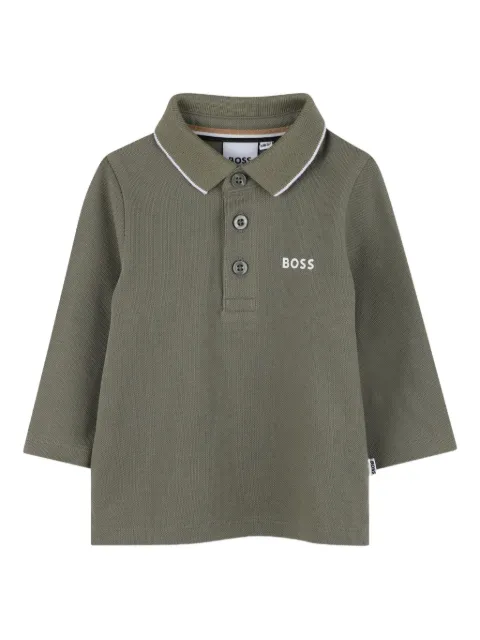 BOSS Kidswear long-sleeves logo polo shirt