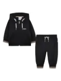 BOSS Kidswear hooded zip-up tracksuit - Black