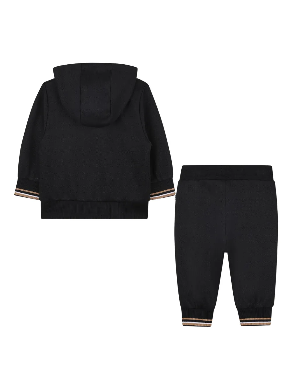 BOSS Kidswear Trainingspak met capuchon en rits Zwart