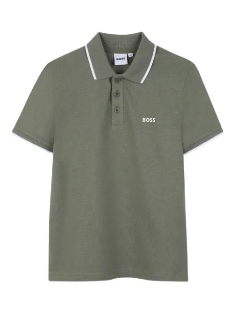 BOSS Kidswear logo-print polo shirt