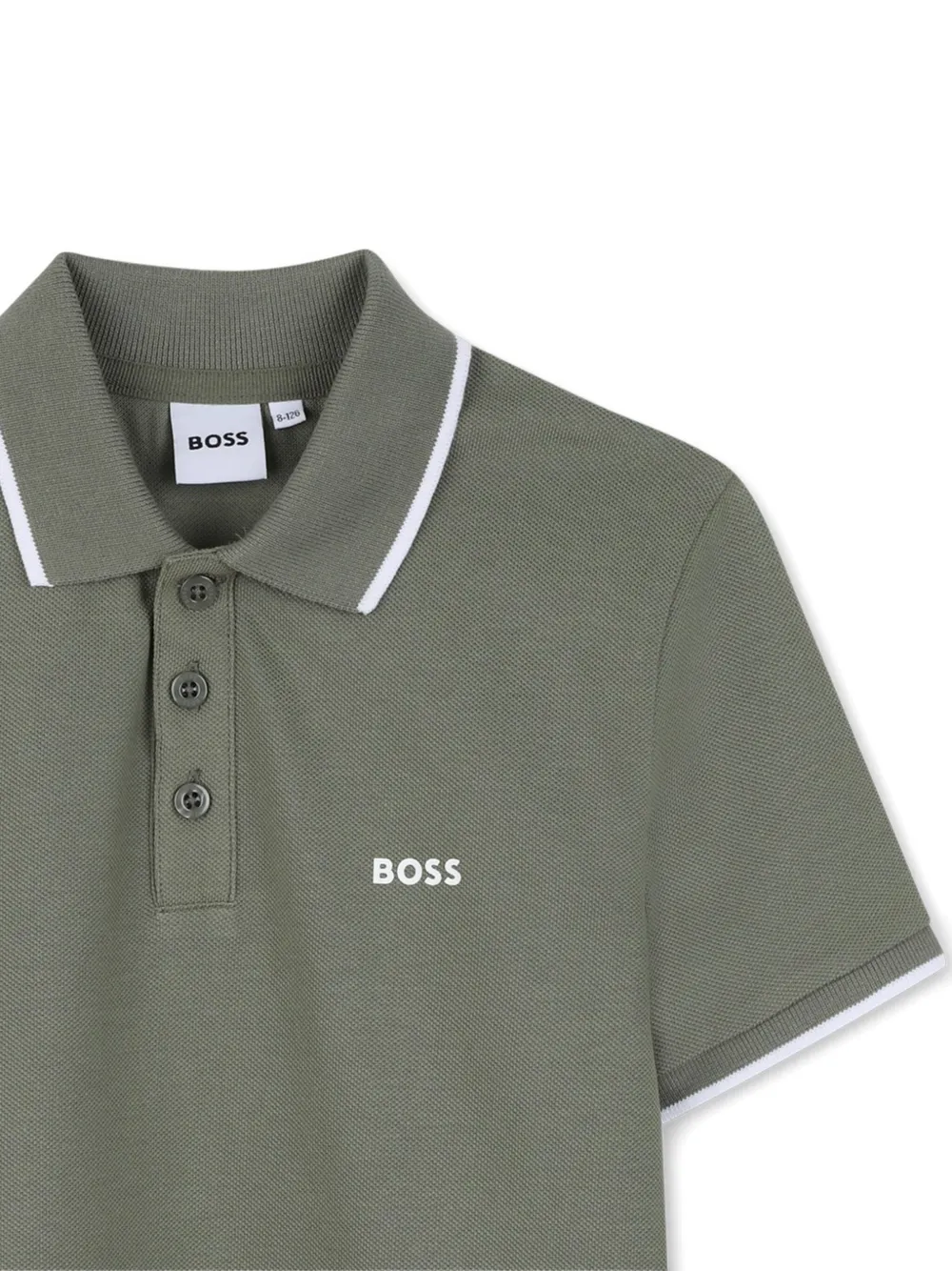 BOSS Kidswear Poloshirt met logoprint Groen