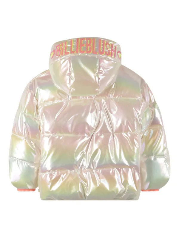 Billieblush Iridescent Puffer Jacket Neutrals FARFETCH IN