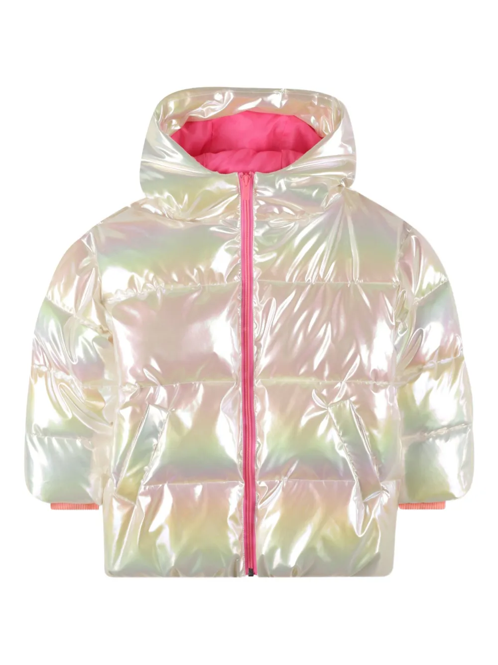 Billieblush Iridescent Puffer Jacket In Pink