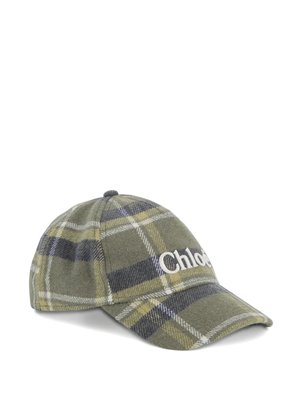 Chloé Kids Geruite honkbalpet Groen