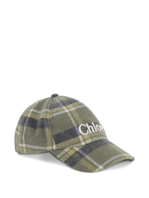 Chloé Kids checked baseball cap