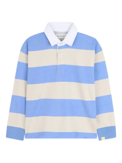 Billieblush striped long-sleeve polo shirt