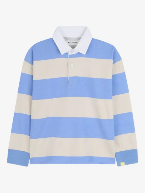 Billieblush striped long-sleeve polo shirt