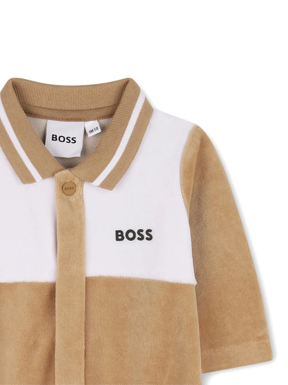 BOSS Kidswear Pyjama met vlakken Beige