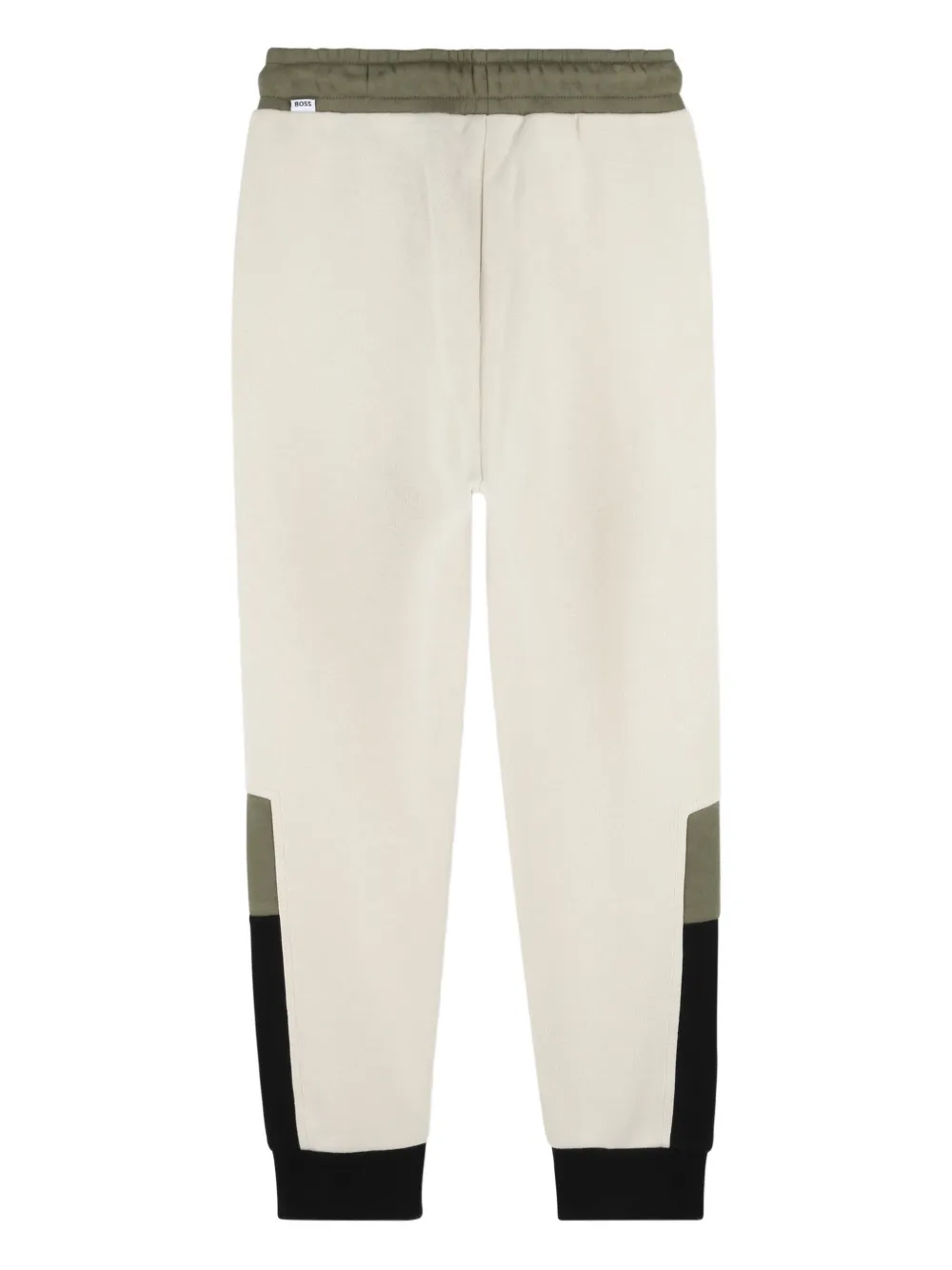 BOSS Kidswear Trainingsbroek met vlakken Beige