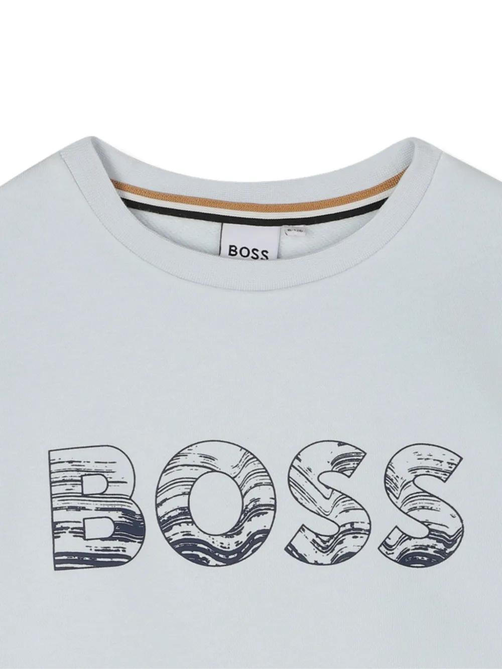 BOSS Kidswear Sweater met logoprint Blauw