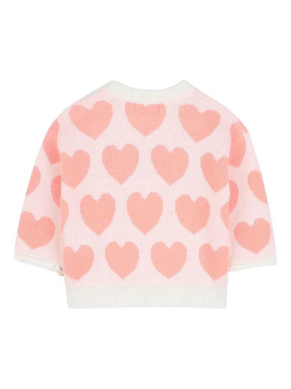 Billieblush Trui en broek met hartpatroon Wit