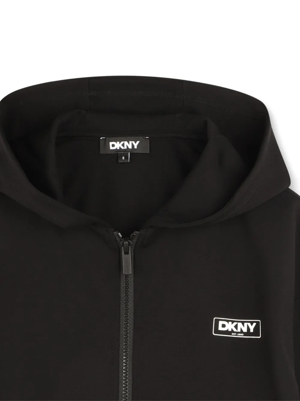 Dkny Kids Hoodie met rits Zwart