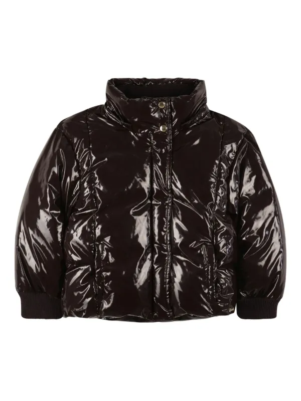 Chloé Kids Shiny Puffer Jacket | Red | FARFETCH