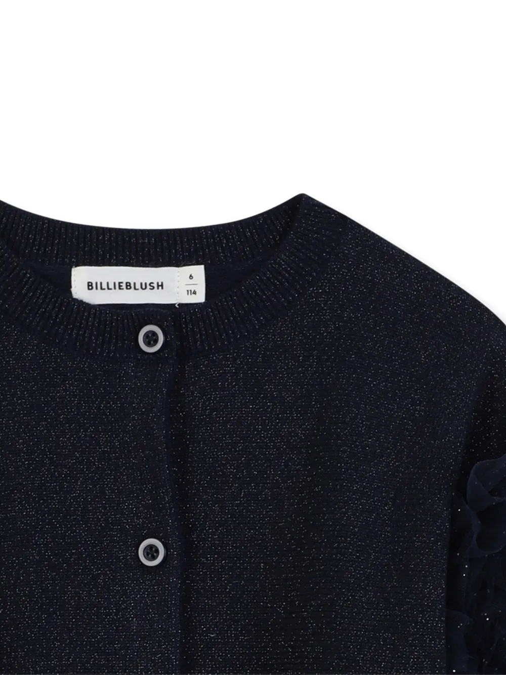 Billieblush Vest met tulen mouwen en glitter Grijs