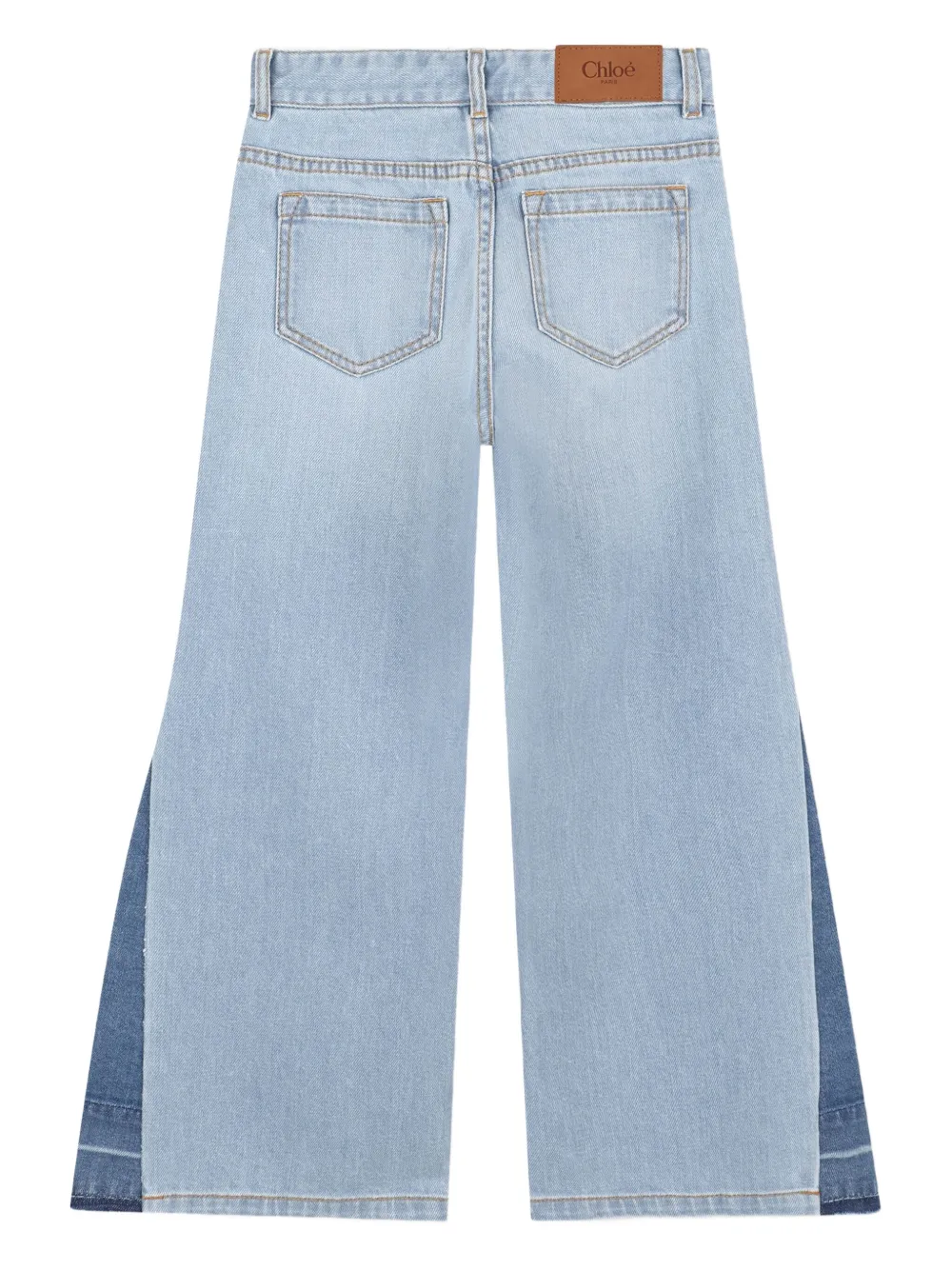 Chloé Kids Jeans met wijde pijpen Blauw