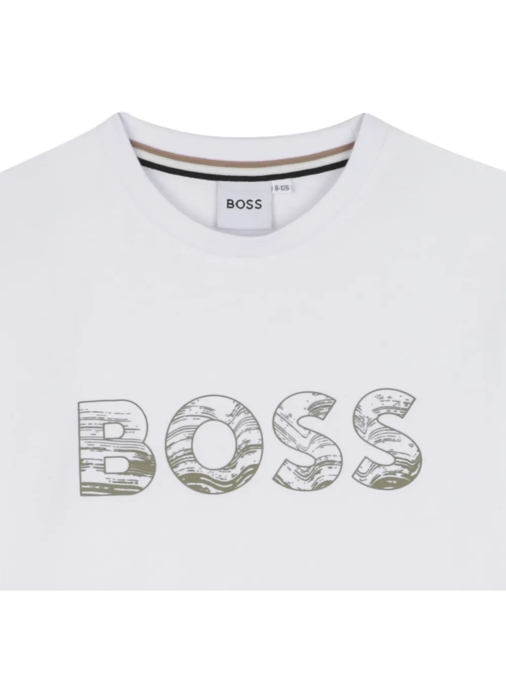 BOSS Kidswear T-shirt verfraaid met logo Wit
