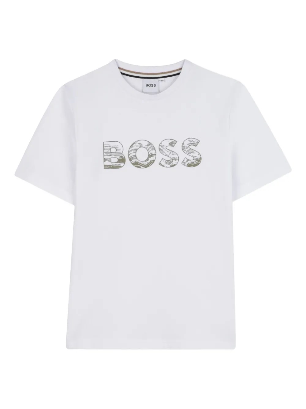 BOSS Kidswear T-shirt verfraaid met logo Wit