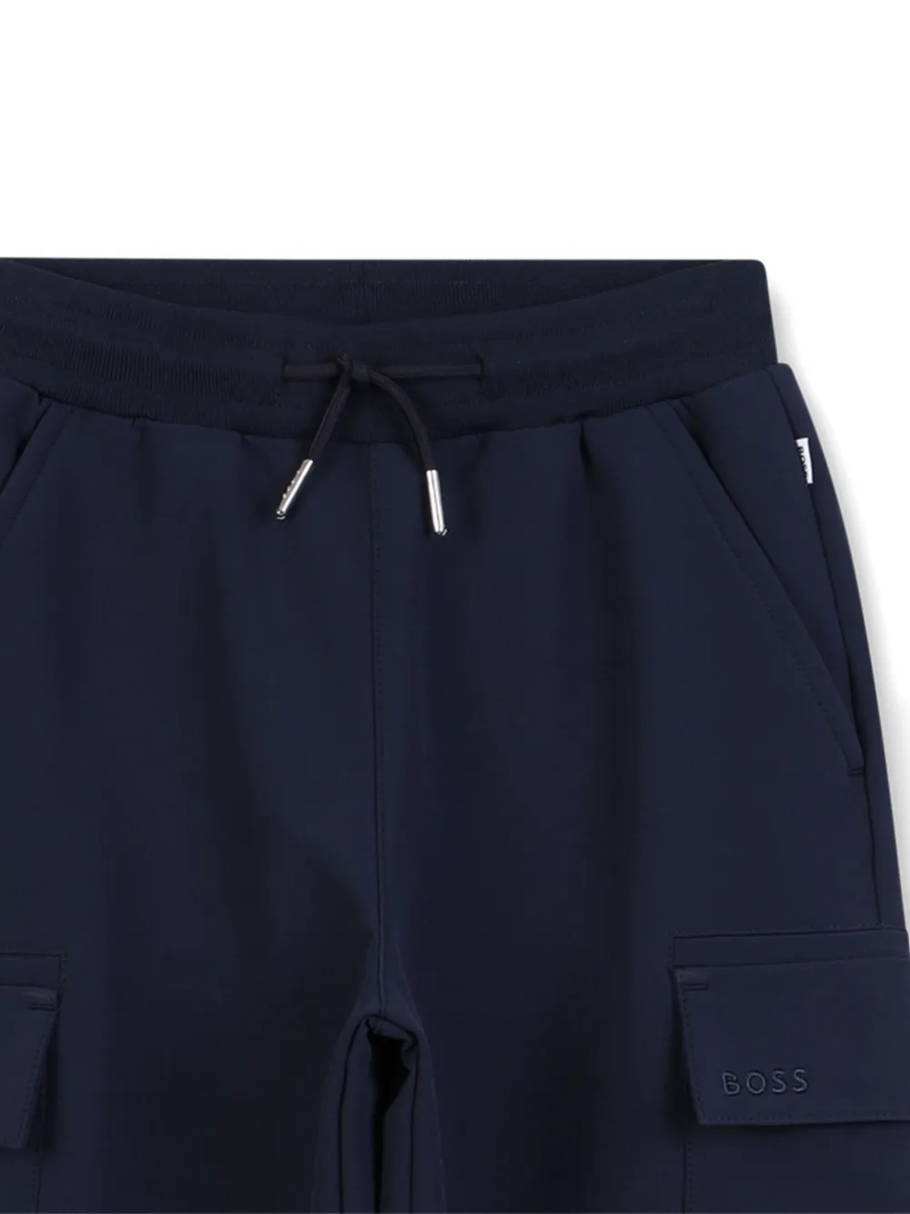 BOSS Kidswear Trainingsbroek met cargo zakken Blauw