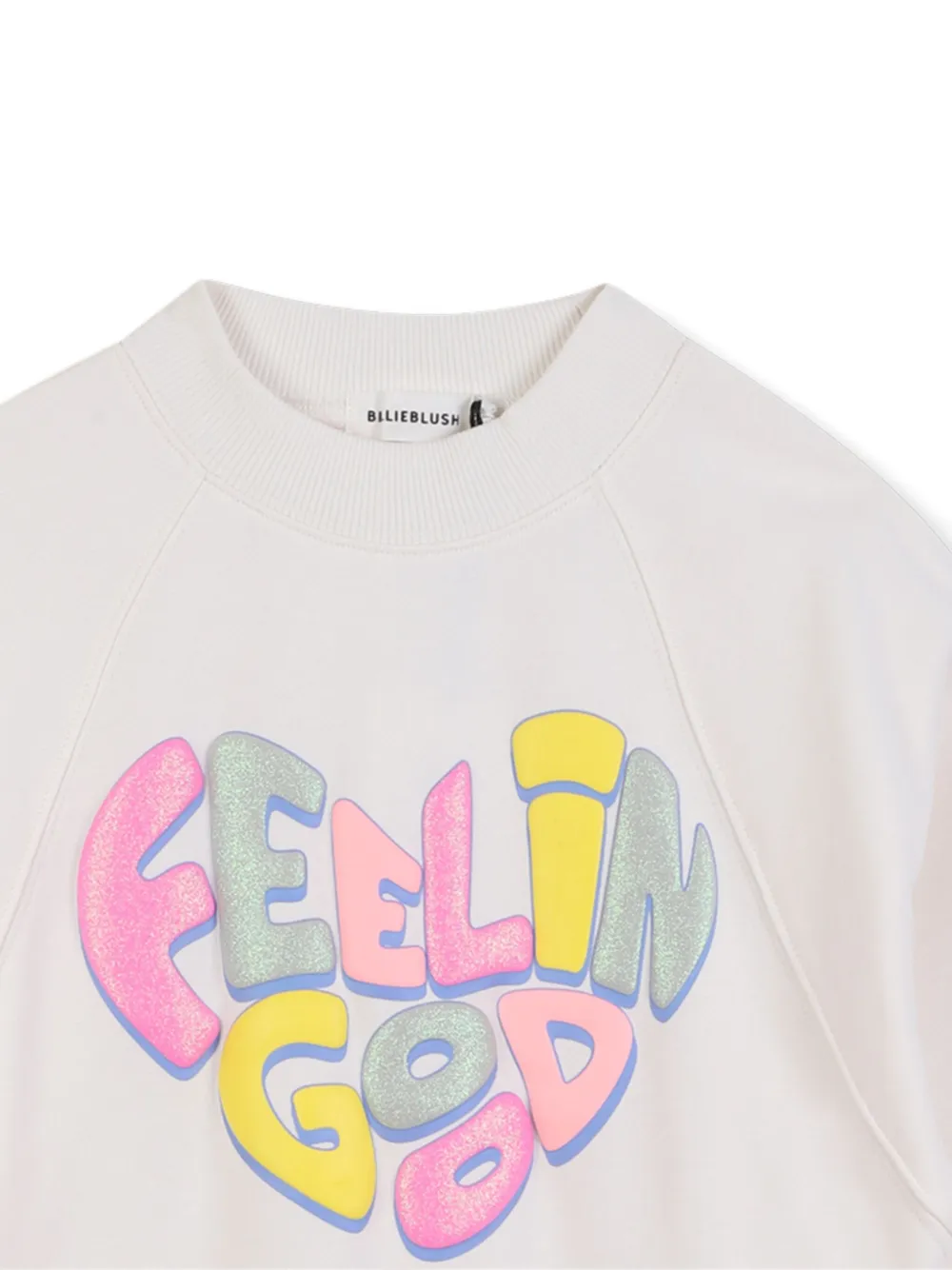 Billieblush Tulen jurk met tekst Wit