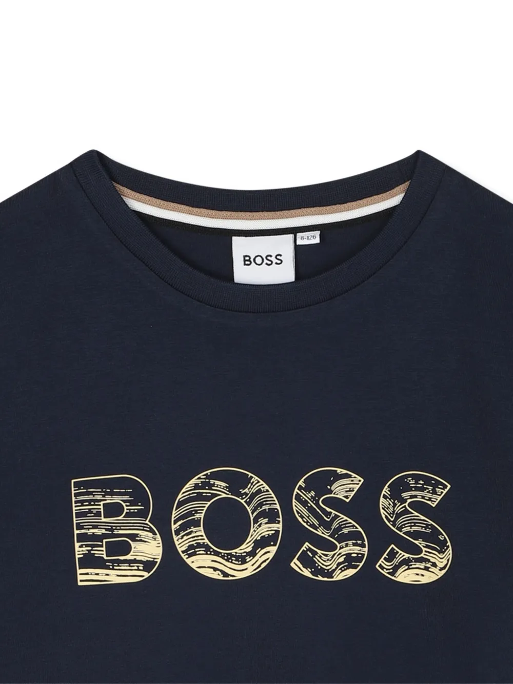 BOSS Kidswear T-shirt met logoprint Blauw