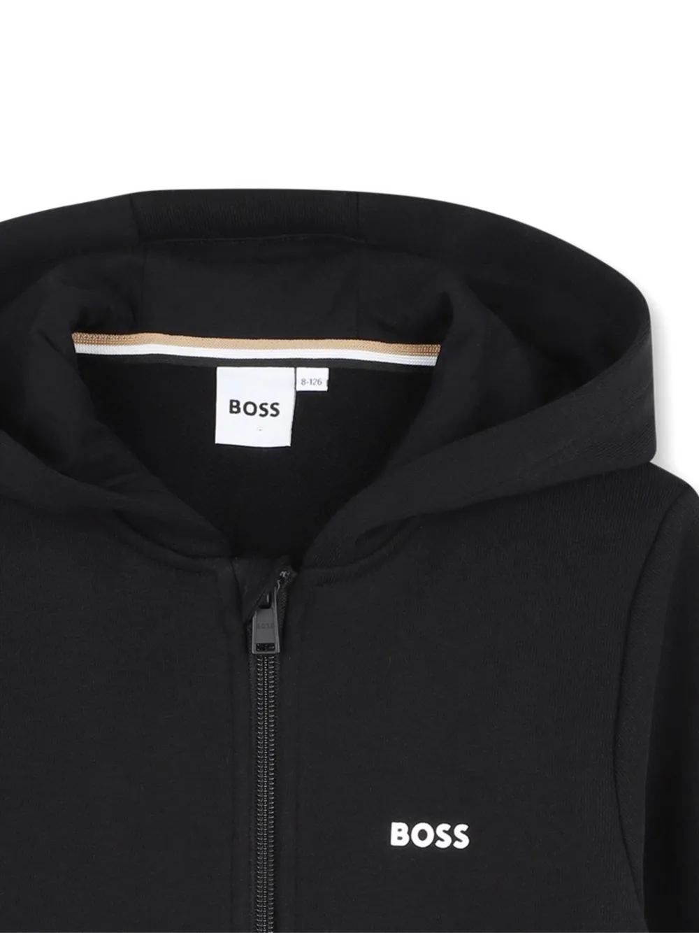 BOSS Kidswear Hoodie met rits Zwart